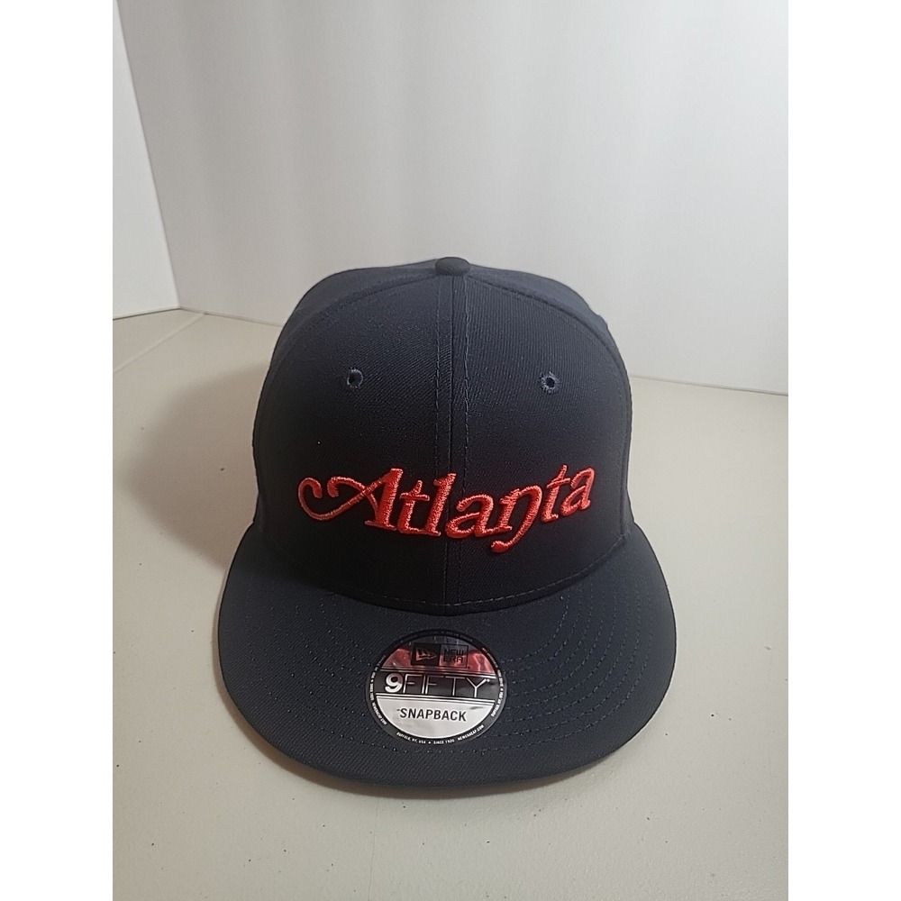 New Era Atlanta Script Icon 9FIFTY Snapback Hat Navy Blue